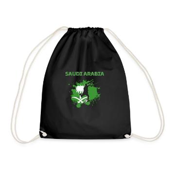 Saudi Arabia Football 2022 Saudi supporter - Drawstring Bag - black - Front
