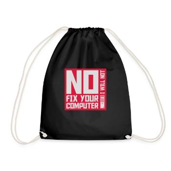 not fix your computer - Turnbeutel - Schwarz - Vorne