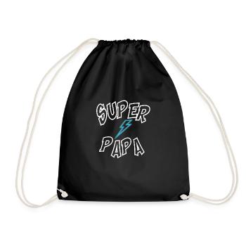 Super Papa - Turnbeutel - Schwarz - Vorne