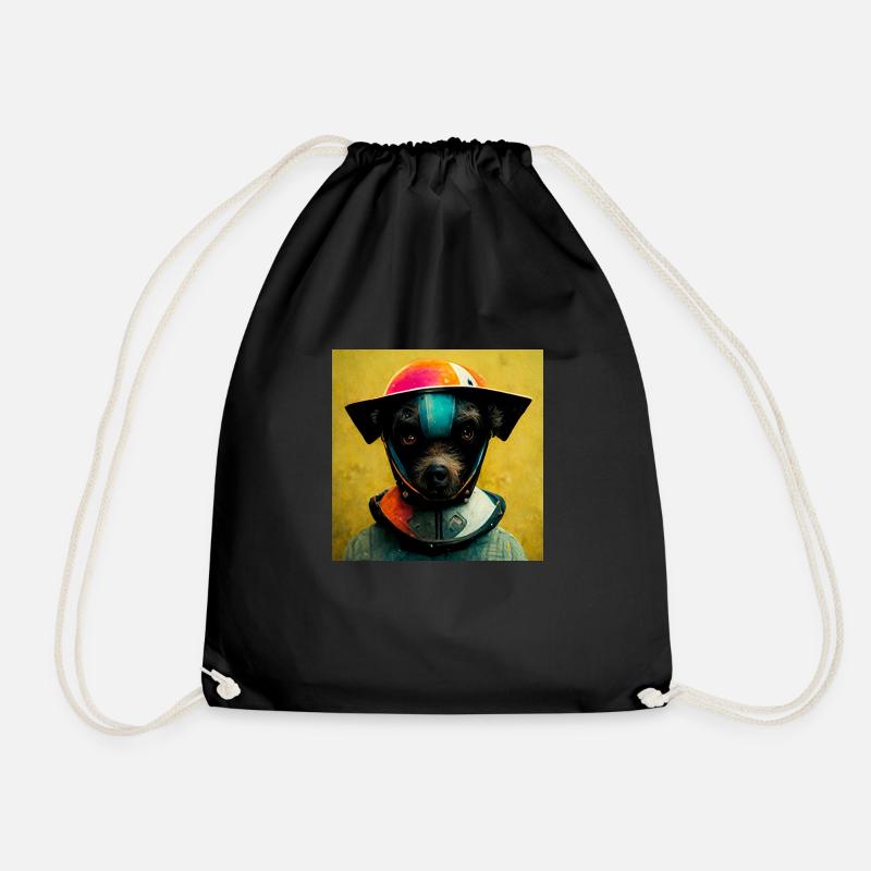 Bunter Hund - Turnbeutel - Schwarz