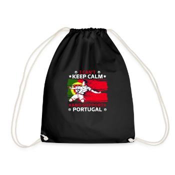 rester calme et soutenir le Portugal - Sac de sport léger - noir - Devant