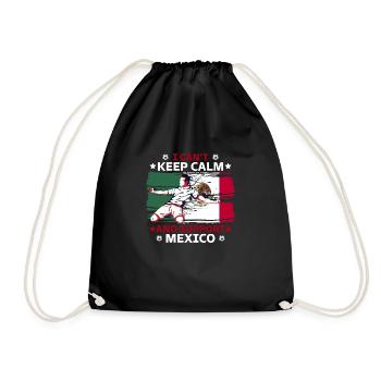rester calme et soutenir le Mexique - Sac de sport léger - noir - Devant