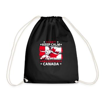 rester calme et soutenir le Canada - Sac de sport léger - noir - Devant