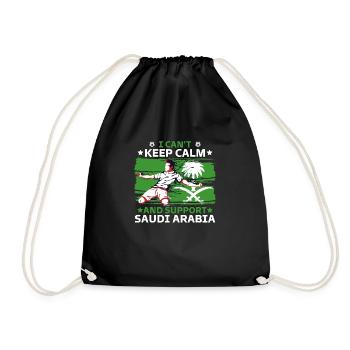 rester calme et soutenir l'Arabie saoudite - Sac de sport léger - noir - Devant