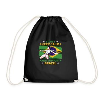 rester calme et soutenir le Brésil - Sac de sport léger - noir - Devant