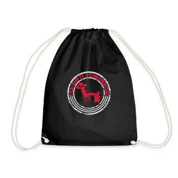 do it tomorrow quote - Drawstring Bag - black - Front
