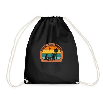 Christmas Nativity with Jesus - Worthy Of All Wors - Drawstring Bag - black - Front