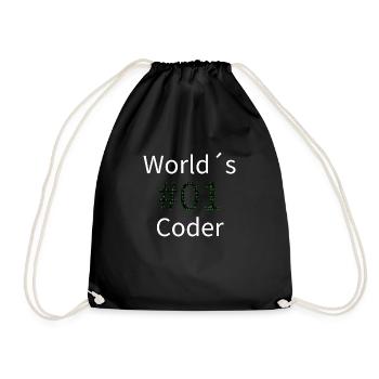 Worlds 01 Coder - Turnbeutel - Schwarz - Vorne