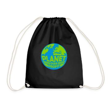 Planète sur le devis de profit - Sac de sport léger - noir - Devant