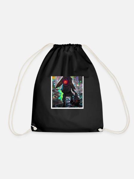 Series: distopia of christmas - Drawstring Bag - black