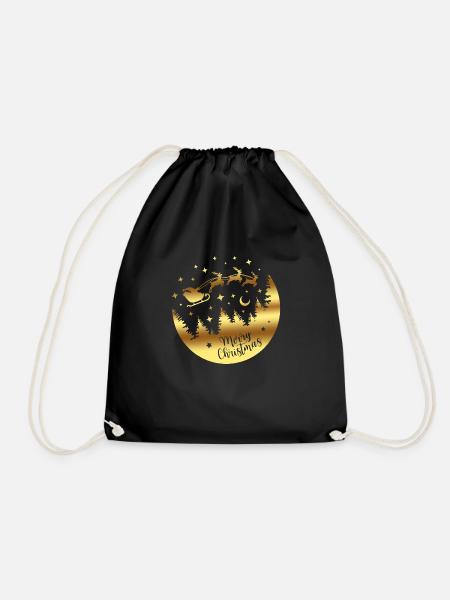 Frohe Weihnachten Weihnachten Weihnachten Urlaub Winter Santa Nordic - Turnbeutel - Schwarz