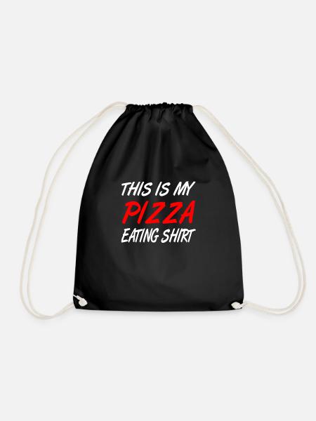 Pizza - Turnbeutel - Schwarz