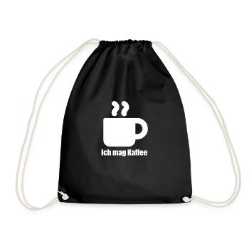 Ich mag Kaffee - Turnbeutel - Schwarz - Vorne