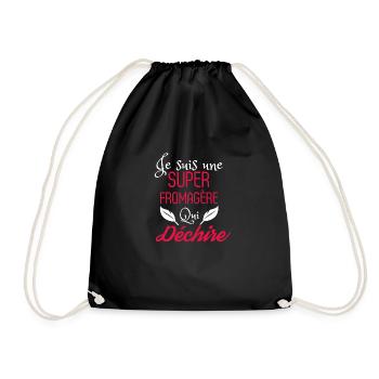 Super fromagère qui déchire - Sac de sport léger - noir - Devant