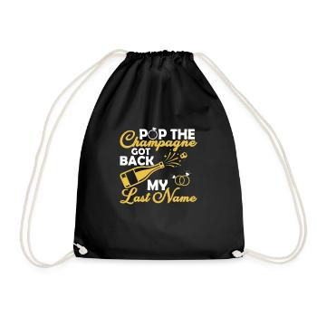 Pop Le a récupéré mon nom de famille Divorce Pa - Sac de sport léger - noir - Devant