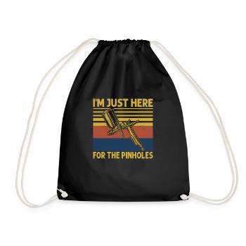 Je suis juste ici pour le Pinholes Auto Body Painter - Sac de sport léger - noir - Devant
