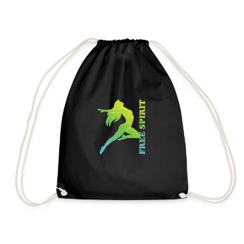 Free Spirit - Turnbeutel - Schwarz - Vorne