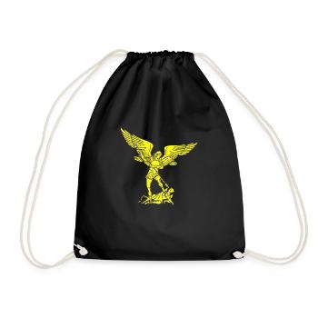 Michael archangel saint christian angels saint snkt - Drawstring Bag - black - Front
