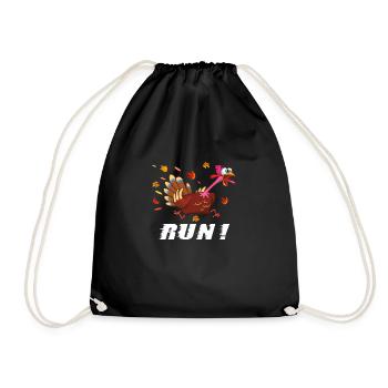 Thanksgiving Running Turkey - Sac de sport léger - noir - Devant