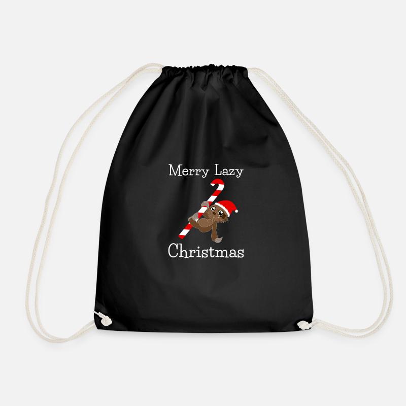 Merry Lazy Christmas - Turnbeutel - Schwarz