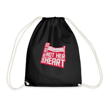 break her bed quote - Drawstring Bag - black - Front