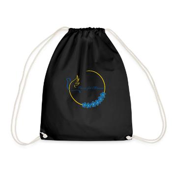 Peace for UkraineDesign - Turnbeutel - Schwarz - Vorne