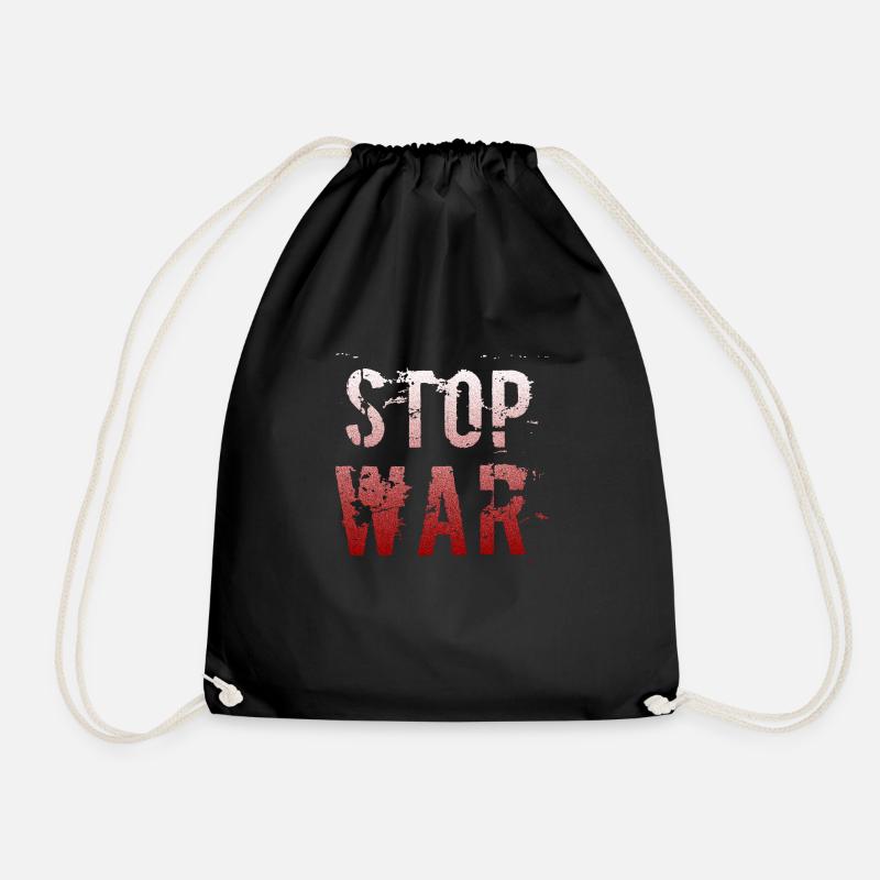 Stop War - Turnbeutel - Schwarz