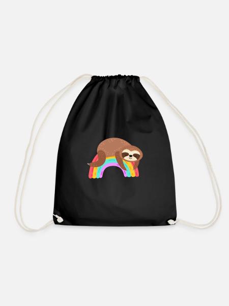Rainbow Animal - Turnbeutel - Schwarz