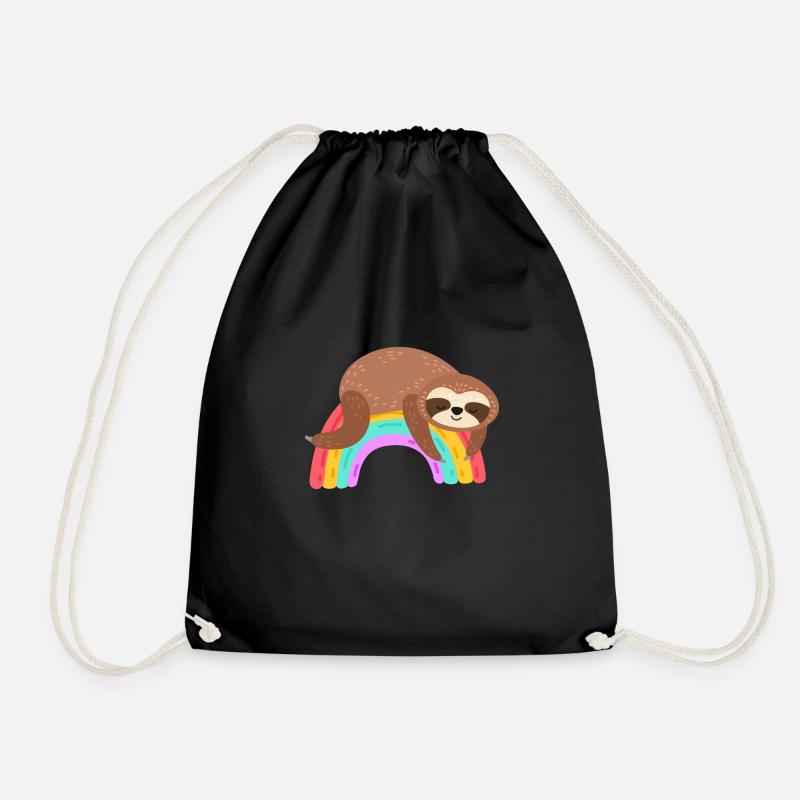Rainbow Animal - Turnbeutel - Schwarz