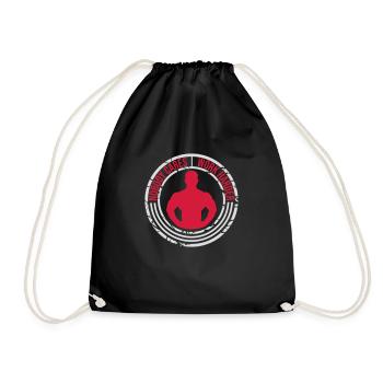 nobody cares work harder - Drawstring Bag - black - Front