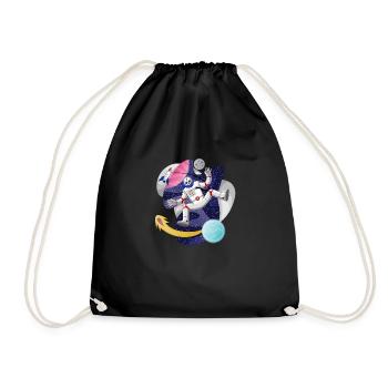 Sidereal space - Drawstring Bag - black - Front