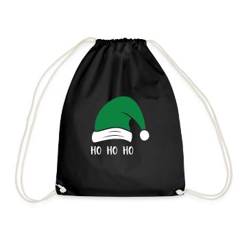 HO HO HO - Turnbeutel - Schwarz - Vorne