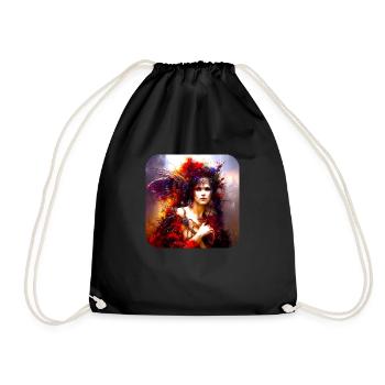Liked Gothic Angel - Drawstring Bag - black - Front