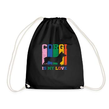 Corgi est mon amour - Sac de sport léger - noir - Devant