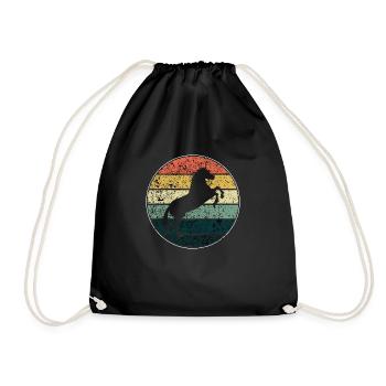 Horse - Drawstring Bag - black - Front