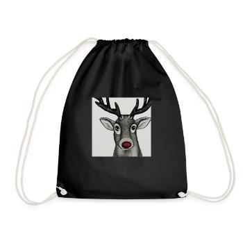 Rudolph the red nose reindeer - Turnbeutel - Schwarz - Vorne