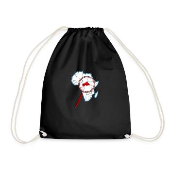 Central African Republic Under A Magnifying Glass - Drawstring Bag - black - Front