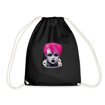 Punk sticker art - Sac de sport léger - noir - Devant