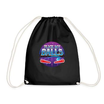 Flick My Balls - Flipper - Turnbeutel - Schwarz - Vorne