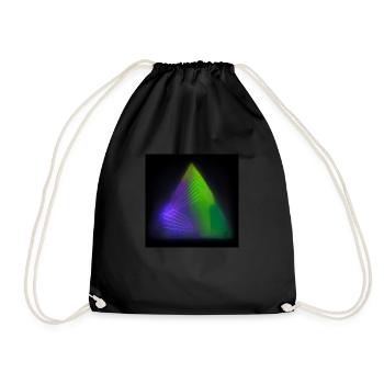 Abstract triangle architecture design neon lights - Drawstring Bag - black - Front