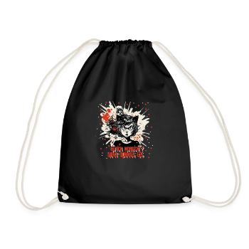 Trash Polka Good morning? Very thin ice - Drawstring Bag - black - Front