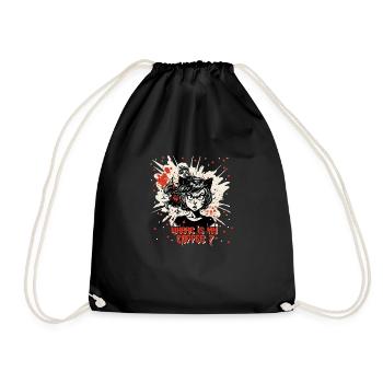 Trash Polka Where is my Coffee - Drawstring Bag - black - Front