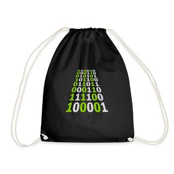 Langage de programme de code binaire - Sac de sport léger - noir - Devant