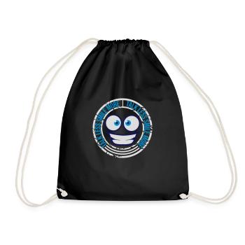 talk less smile more - Drawstring Bag - black - Front