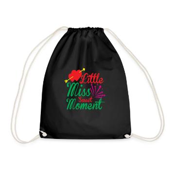 Little Miss Sweet Moment - Drawstring Bag - black - Front