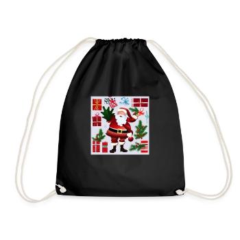 Père Noël - Sac de sport léger - noir - Devant