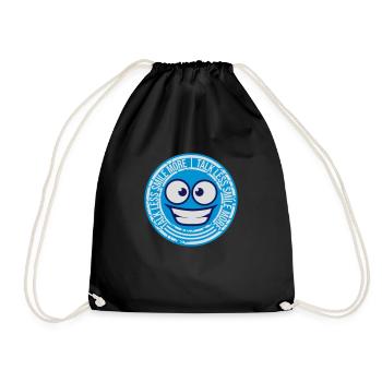 talk less smile more - Drawstring Bag - black - Front