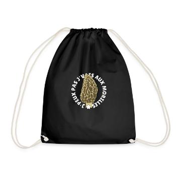 J’peux pas j’vais aux morilles - Sac de sport léger - noir - Devant