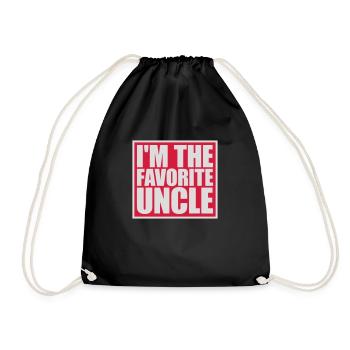 im the favorite uncle - Turnbeutel - Schwarz - Vorne
