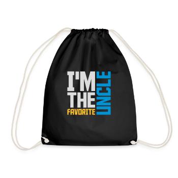 im the favorite uncle - Turnbeutel - Schwarz - Vorne